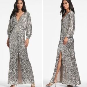 Sachin & Babi Gabby Gown Silver